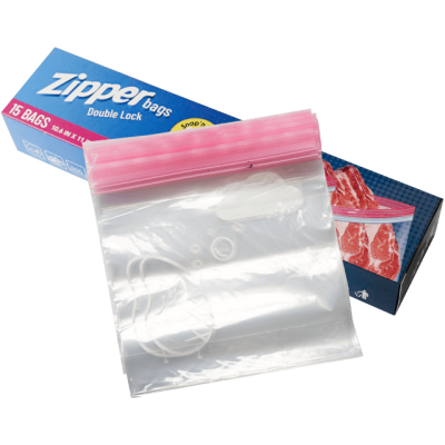 Pungi zip pentru uz casnic, 27 x 28 cm, 15 buc